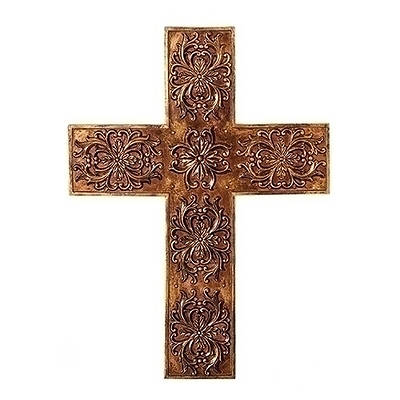 Picture of Gold Leafed Wall Cross 17"H