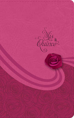 Picture of Rvr 1960 Biblia MIS Quince, Cóctel de Frambuesa Con Aplique Símil Piel