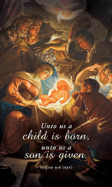 Banner Christmas Unto Us a Child is Born3 x 5 Fabric