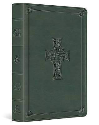 Picture of ESV Value Large Print Compact Bible (Trutone, Quiet Forest, Celtic Cross Design)