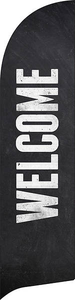 Welcome Slate Flag Banner