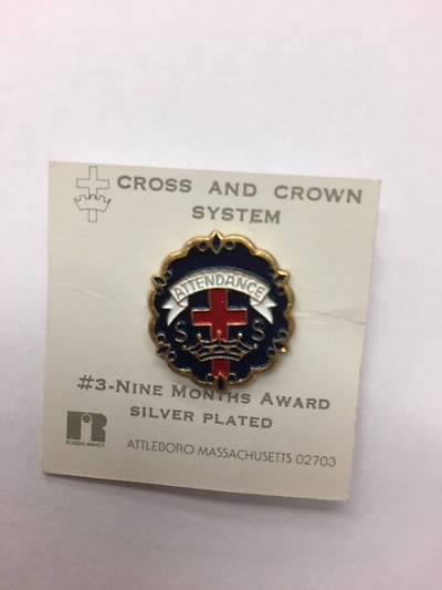 Picture of Non-Denominational 9 Month Sunday School Attendance Pin
