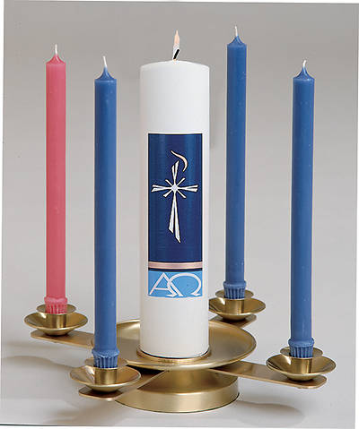 Koleys K323S Satin Brass Tabletop Advent Wreath