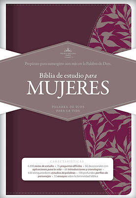 Picture of Rvr 1960 Biblia de Estudio Para Mujeres, Tinto Simil Piel