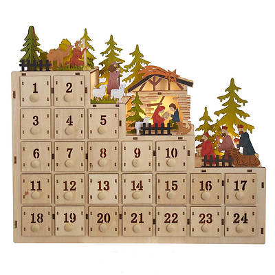 Picture of LED Battery Advent Calendar With Nativity