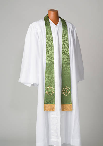 Green With Holy Trinity Symbol Stole