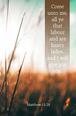 Picture of I Will Give You Rest Bulletin (Pkg 100) Funeral