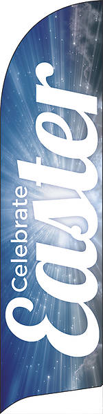 Picture of Celebrate Easter Sunrays Flag Banner