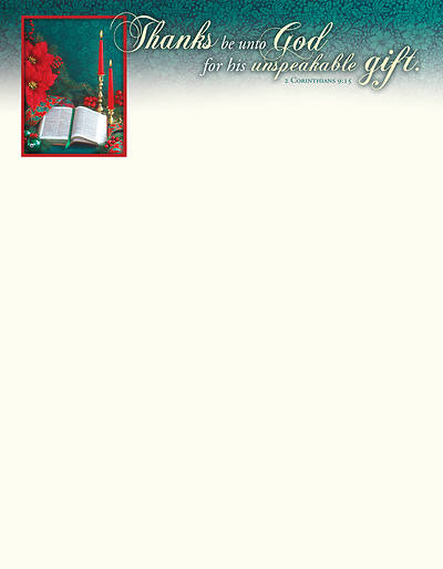Picture of Unspeakable Gift Christmas Letterhead