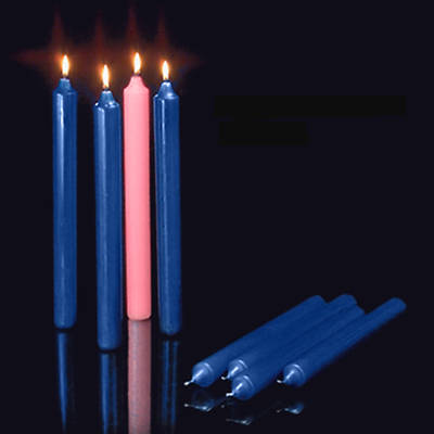 Picture of Set 4 Candle Advent 12 x 1 1/2 3 Sarum Blue 1 Rose