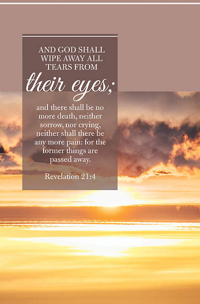 Picture of God Shall Wipe Away Funeral Regular Size Bulletin