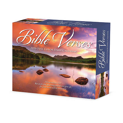 Picture of Bible Verses 2026 5.4 X 6.2 Box Calendar
