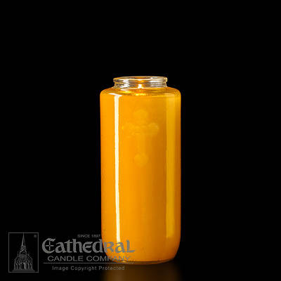 Cathedral 5-Day Glass Offering Candle - Amber