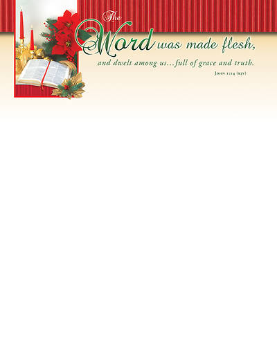 Picture of The Word Was Made Flesh Christmas Letterhead