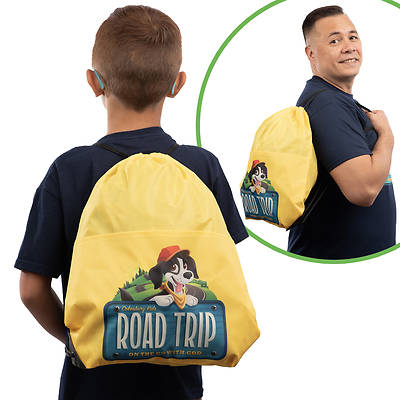 Picture of VBS 2025 Road Trip Drawstring Bag w/Pocket (Pkg of 6)