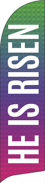 He is Risen Multicolor Flag Banner