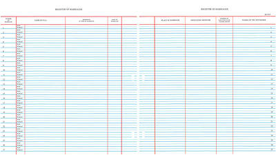 Picture of Westminster Church Register Binder Sheets  Marriages