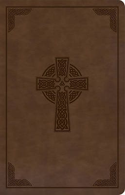 Picture of KJV Large Print Personal Size Reference Bible, Brown Celtic Cross Leathertouch, Indexed
