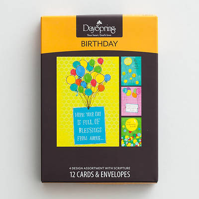 Picture of Bright Balloons - Birthday Boxed Cards - Box of 12