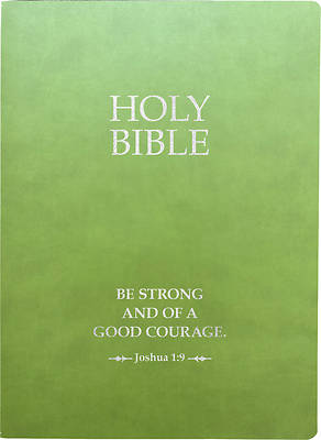 KJV Holy Bible, Be Strong and Courageous Life Verse Edition, Large Print, Olive Ultrasoft