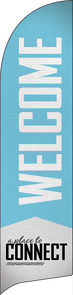 Picture of Place to Connect Welcome Flag Banner