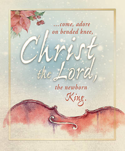 Picture of Christmas Poinsettia & Music Christmas Bulletin, Large (Pkg of 50)