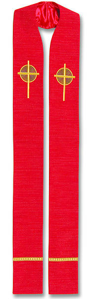 Rose Window Stole  RED