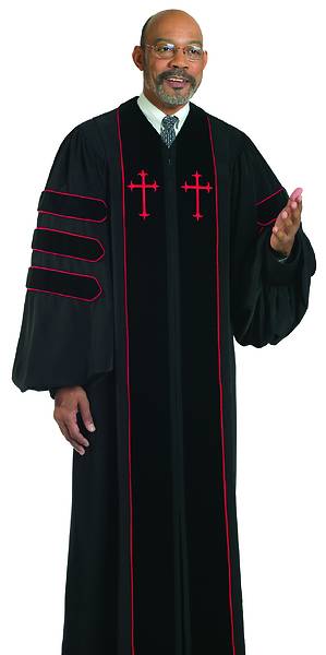 Picture of Murphy Qwick-Ship  Dr. of Divinity H-123 Pulpit Robe Black - HM504