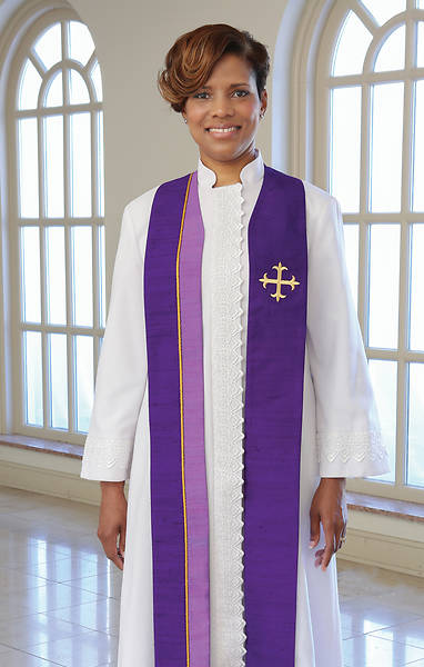 Picture of WomenSpirit Faith Pastor Stole with Greek Cross