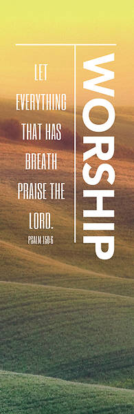 Picture of Phrases Worship Vertical 2' x 6' Banner