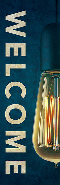 Picture of Retro Light Welcome 2' x 6' Banner