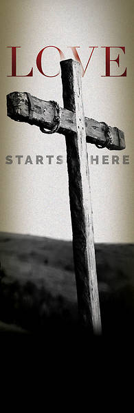 Picture of Love Starts Here  2' x 6' Banner