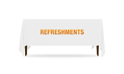 Picture of Block Letter Refreshments Table Throw