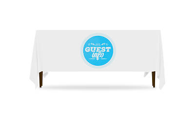 Picture of Guest Circles Info Blue Table Throw