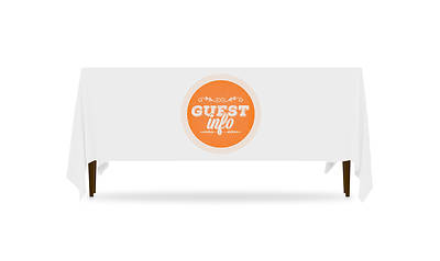 Picture of Guest Circles Info Orange Table Throw