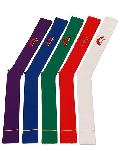 United Methodist Cross and Flame Deacon Stole