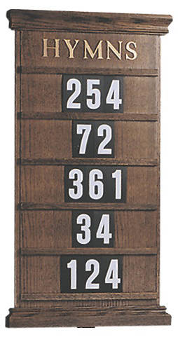 Picture of Woerner 234H Wall Mounted Hymn Board