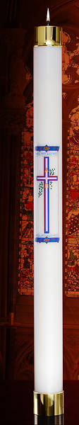 Picture of Lux Mundi Liquid Wax Easter Cross Paschal Candle Shell