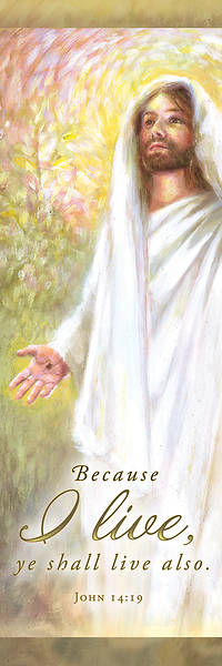 Picture of Because I Live Easter Banner