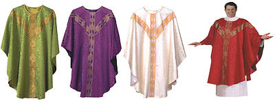 Picture of Abbott Hall Tudor Rose Bemberg Chasuble