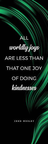 All Worldly Joys Color Swirl Words of Wesley Hanging Banner