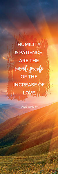 Humility and Patience Nature Scene Words of Wesley Banner