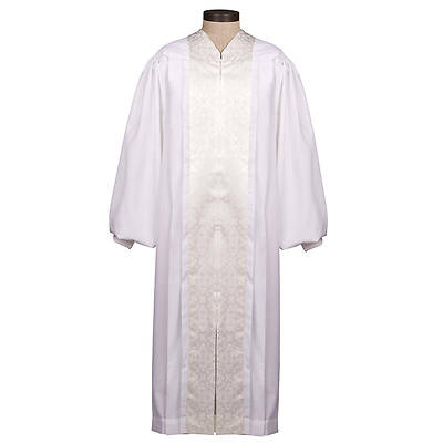 Murphy Jacquard Panels Pulpit Robe White