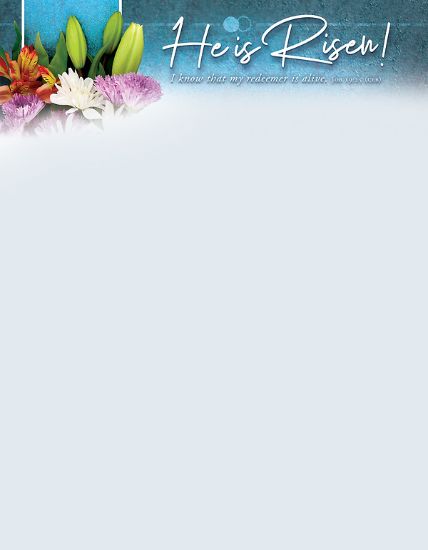 Picture of He Is Risen! Easter Letterhead