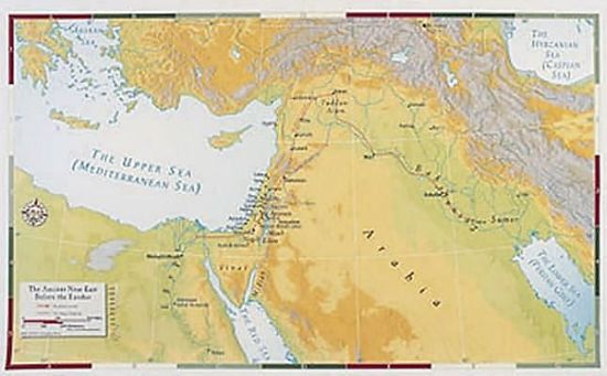 Picture of Abingdon Bible Land Map--Ancient Near East Before the Exodus