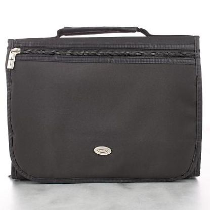 Picture of Bible Cover Three-Fold Micro-fiber Black Large