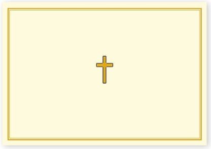 Picture of Gold Cross Note Cards [With 15 Envelopes]