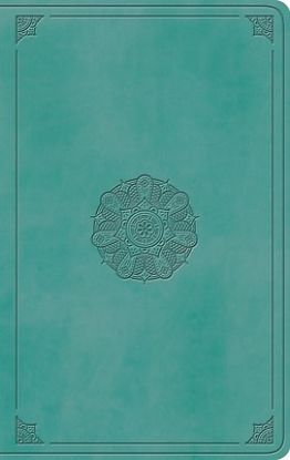 Picture of ESV Large Print Value Thinline Bible (Trutone, Turquoise, Emblem Design)