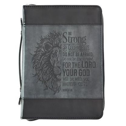 Picture of Be Strong Bible Cover Large Lux-Leather Joshua 1:9