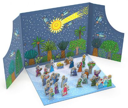 Picture of The Birth of Jesus Advent Calendar and Nativity Scene